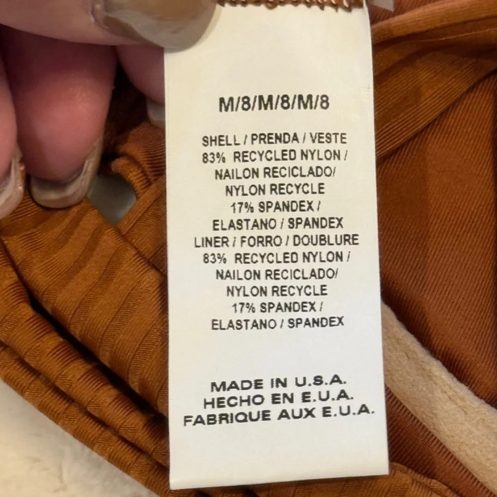 New! Vitamin A Chai Brown Eco Ribbed Fabric Demi Madori 31028 - Picture 8 of 10